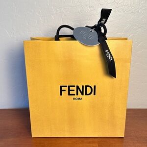 Authentic Fendi Gift Bag with Ribbon and tag